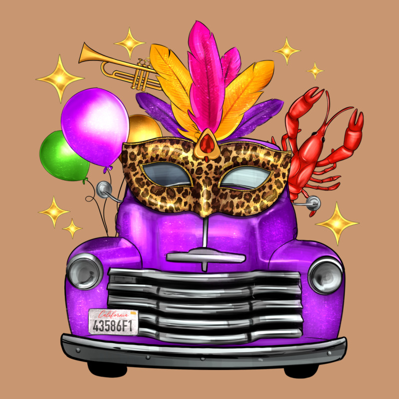 Mardi Gras Truck Leopard Mask Heavyweight Hoodie by FaDigitalArtStudio | Teevron