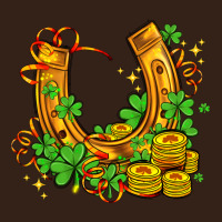 Horseshoe With Shamrocks And Coin Heavy Core Tee | Teevron