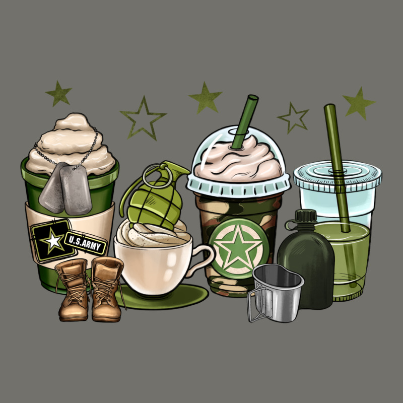 Us Army Coffee Cups Premium Hoodie by OliviaCreatesArt | Teevron