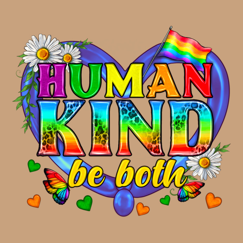 Lgbtq Pride Human Kind Be Both Vintage Tee by BundleAndBundleShop | Teevron