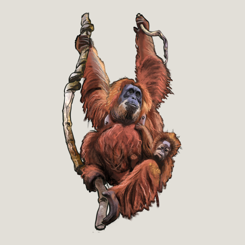 Orangutan And Baby Heavy Core Tee by LillyAllenDesigns | Teevron