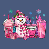 Pink Christmas Snowman Coffee Cups Vintage Hoodie | Teevron