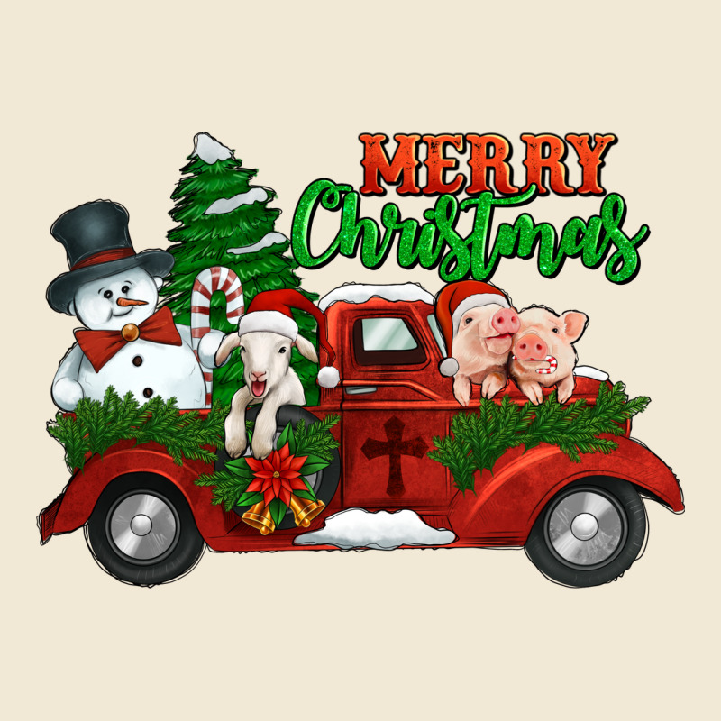 Merry Christmas Snowman And Farm Animals Truck Premium Tee by Jasminsmagicworld | Teevron