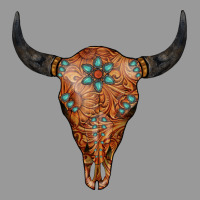 Western Tooled Leather Bull Skull Vintage Hoodie | Teevron