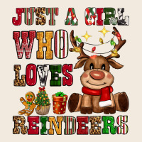 Just A Girl Who Loves Reindeers Zipper Hoodie | Teevron