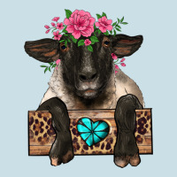 Suffolk Ewe Peeking With Floral Headdress Ladies Tee | Teevron