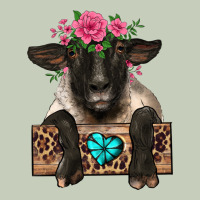 Suffolk Ewe Peeking With Floral Headdress Ladies Tee | Teevron