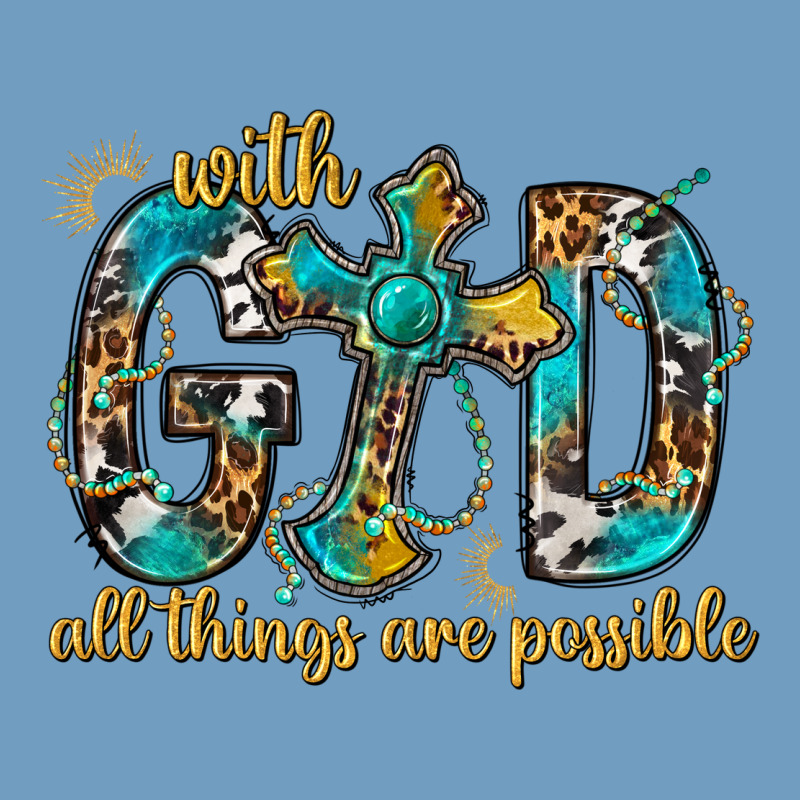 With God All Things Are Possible With Cross Urban Heavy Tee by BundleAndBundleShop | Teevron