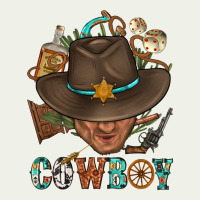 Western Cowboy Portrait With Cactus Urban Heavy Tee | Teevron