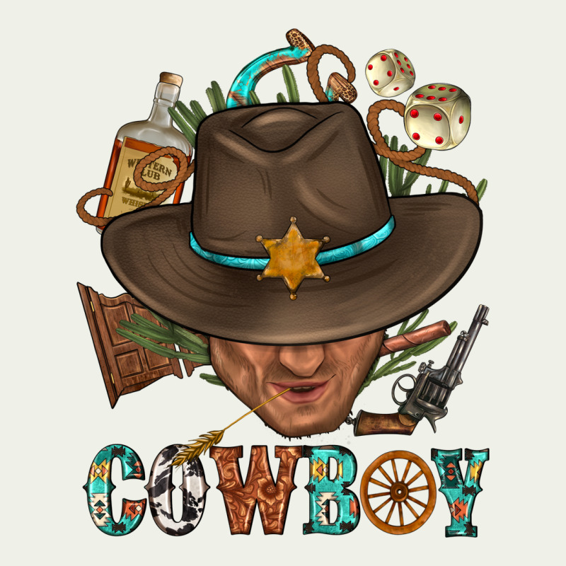Western Cowboy Portrait With Cactus Urban Heavy Tee by BundleAndBundleShop | Teevron