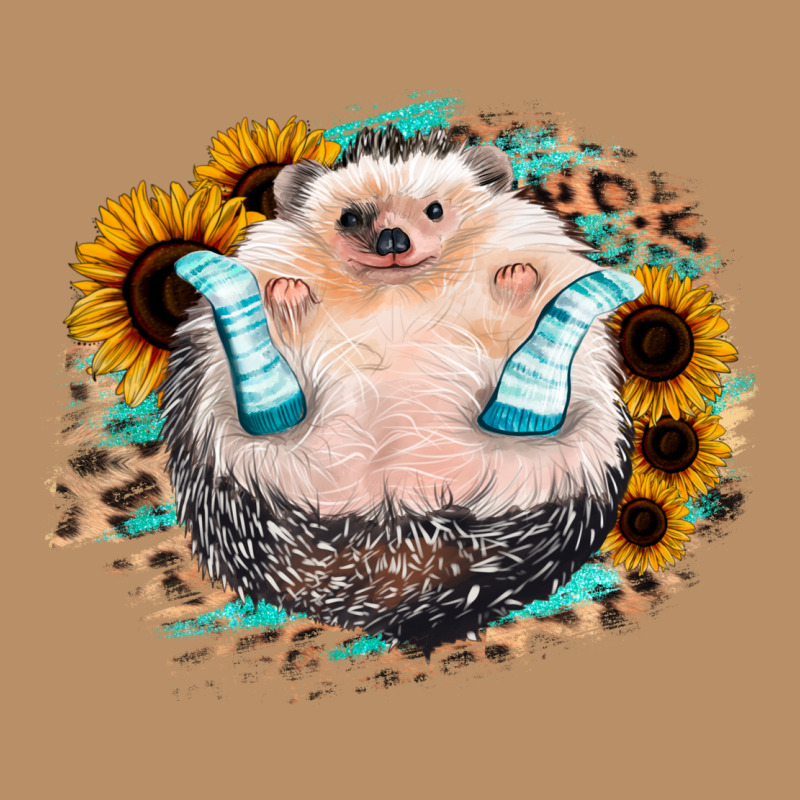Sunflower Leopard Hedgehog Vintage Hoodie by Jasminsmagicworld | Teevron