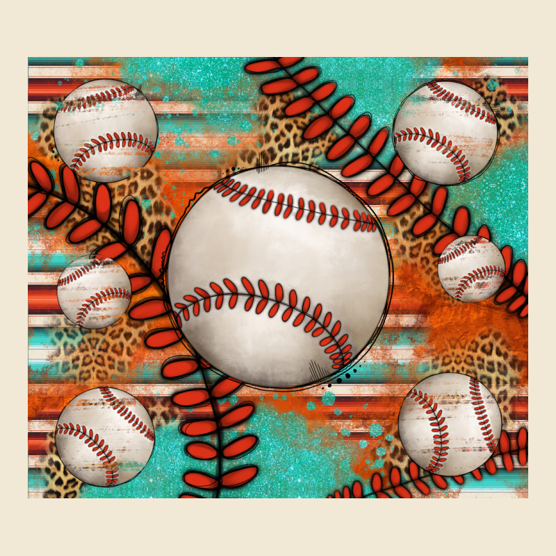 Baseball Turquoise Serape Glitter Tumbler Premium Tee by Jasminsmagicworld | Teevron