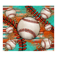 baseball turquoise serape glitter tumbler | Teevron