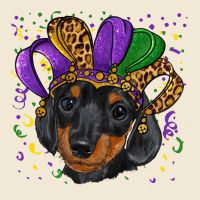 Mardi Gras Hat Dachshund Puppy Ladies Tee | Teevron