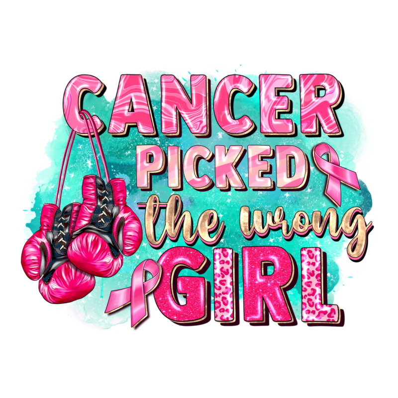 Cancer Picked The Wrong Girl Breast Cancer Heavyweight Hoodie by FaDigitalArtStudio | Teevron