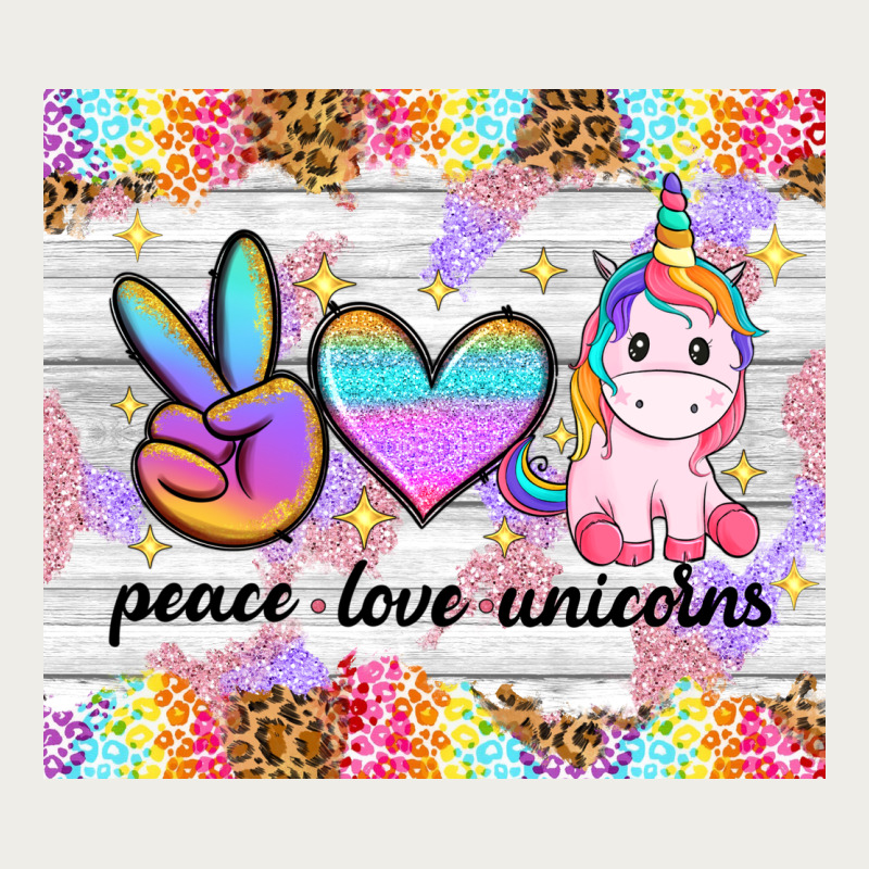 Peace Loeve Unicorns Zipper Hoodie by CowGirlArtShop | Teevron
