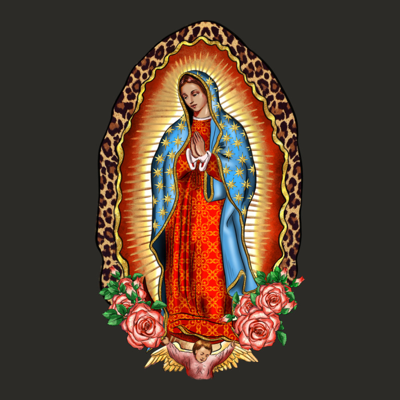 Our Lady Of Guadalupe Leopard And Roses Heavy Core Tee by BarkalooDesign | Teevron