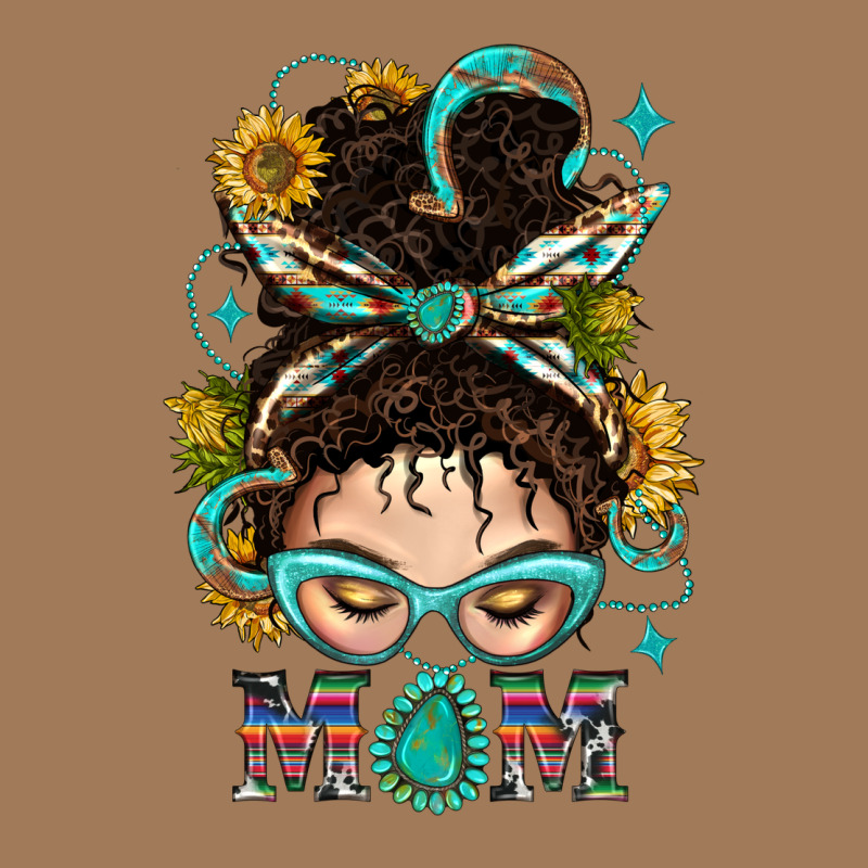 Western Messy Bun Mom With Sunflower Classic Tee by BundleAndBundleShop | Teevron