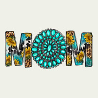 Western Mom With Turquoise Gemstone Urban Heavy Tee | Teevron