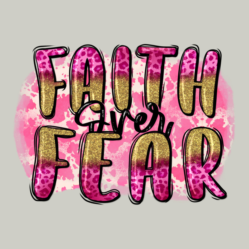 Faith Over Fear  Breast Cancer Awareness Heavyweight Hoodie by FaDigitalArtStudio | Teevron