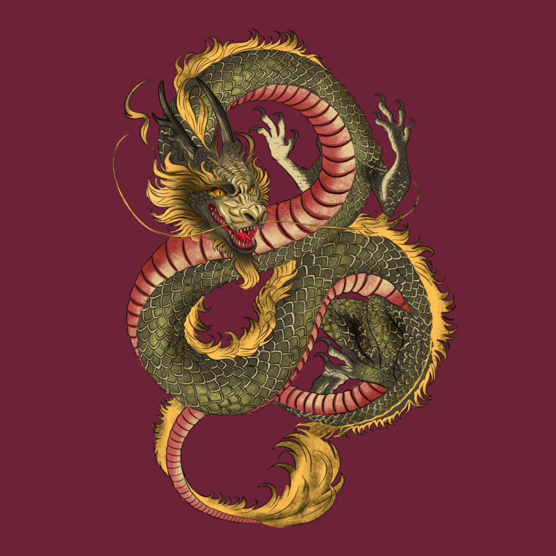 Green And Yellow Dragon Long Sleeve Tee by RanaPortraitStore | Teevron