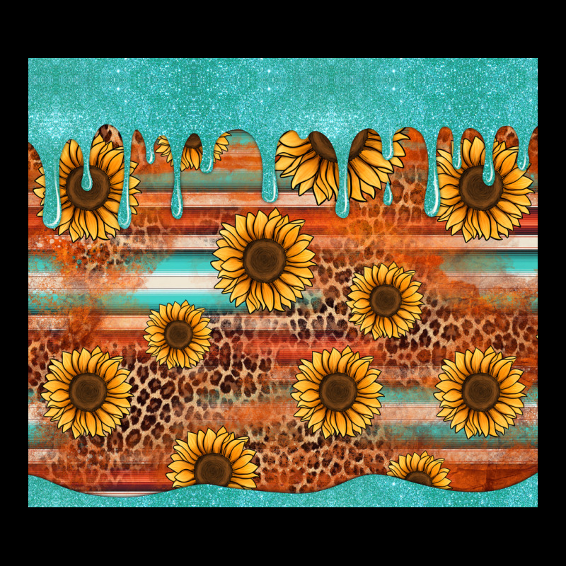 Turquoise Leopard Distressed Serape Background Tumbler Premium Tee by Jasminsmagicworld | Teevron