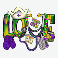 Mardi Gras Love Nurse Urban Heavy Tee | Teevron