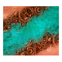 Leather Turquoise Glitter Tumbler Premium Tee | Teevron