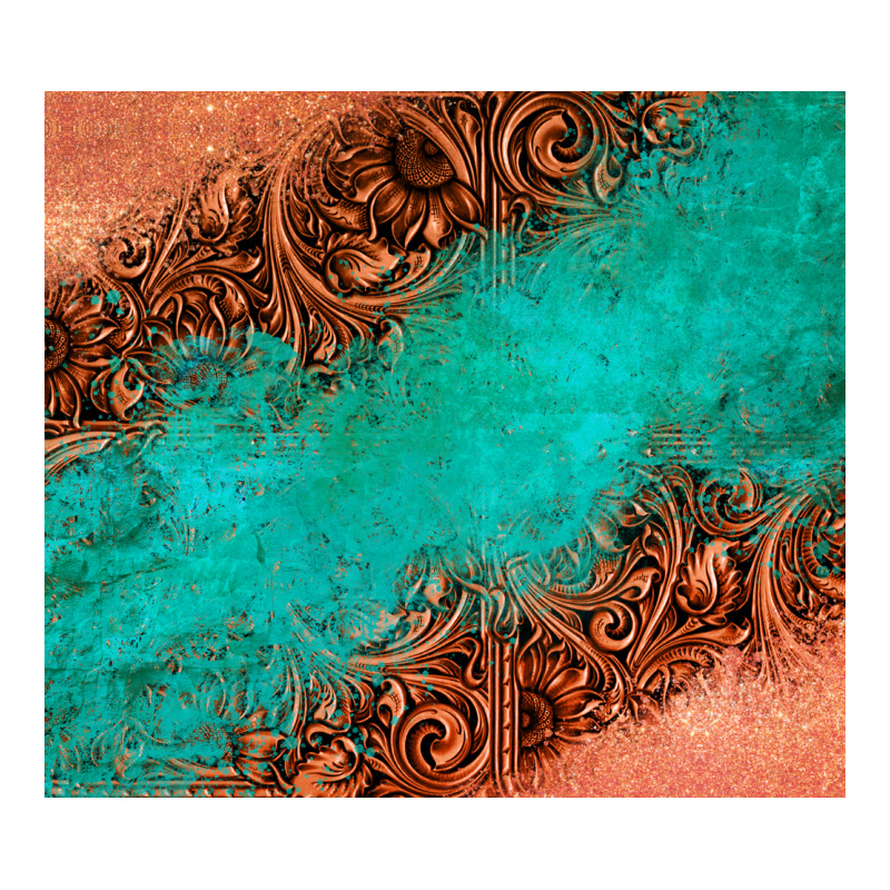 Leather Turquoise Glitter Tumbler Premium Tee by Jasminsmagicworld | Teevron