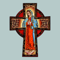 Lady Of Guadalupe Leopard Cross Heavy Core Tee | Teevron