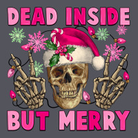 Dead Inside But Merry Pink Christmas Skeleton Vintage Hoodie | Teevron