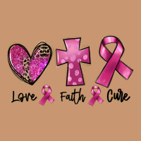 Love Faith Cure Breast Cancer Heavyweight Hoodie | Teevron