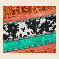 Western Turquoise Gemstone Cowhide  Leather Tumbler Premium Tee | Teevron