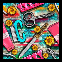Nail Art Tools And Hand Cream With Serape And Turquoise Glitter Seamle Urban Heavy Tee | Teevron