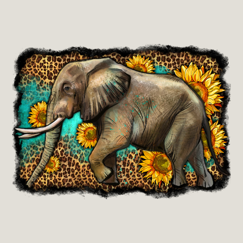 Western Sunflowers Elephant Heavy Core Tee by LillyAllenDesigns | Teevron