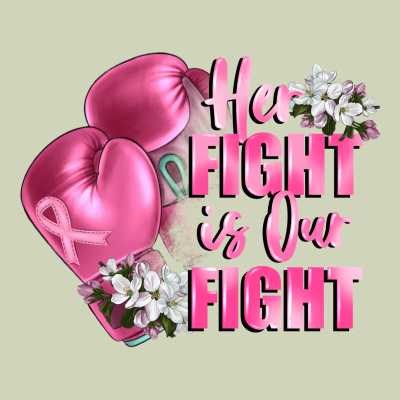 Her Fight Is Our Fight Breast Cancer Awareness Heavyweight Hoodie by FaDigitalArtStudio | Teevron