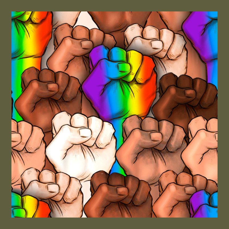 Pride Lgbtq Fists Seamless Pattern Vintage Tee by BundleAndBundleShop | Teevron