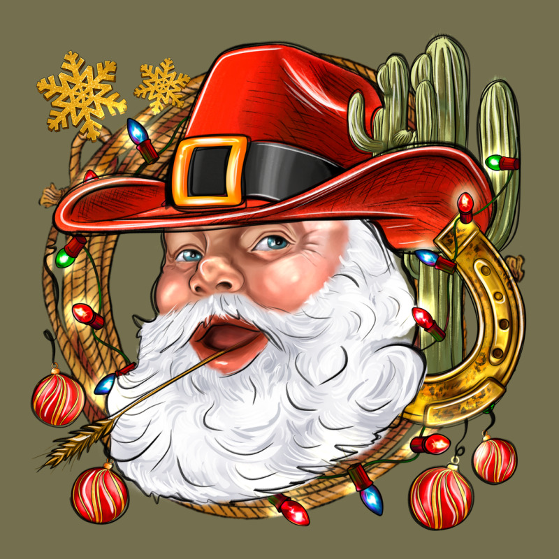 Cowboy Santa Vintage Hoodie by NancyCooperArtShop | Teevron