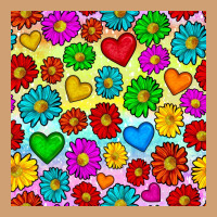 Pride Lgbtq Flowers And Hearts Seamless Pattern Vintage Tee | Teevron