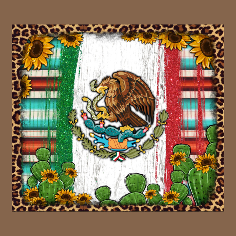 Mexican Flag Background With Cactus And Sunflower Tumbler Premium Tee by Jasminsmagicworld | Teevron