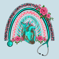 Nurse Life Spring Stethoscope Heart Rainbow Ladies Tee | Teevron