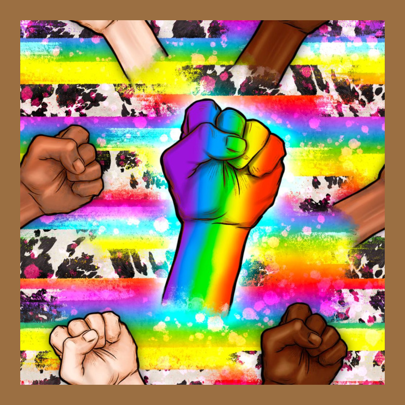 Pride Lgbtq Hands With Cowhide Seamless Pattern Vintage Tee by BundleAndBundleShop | Teevron