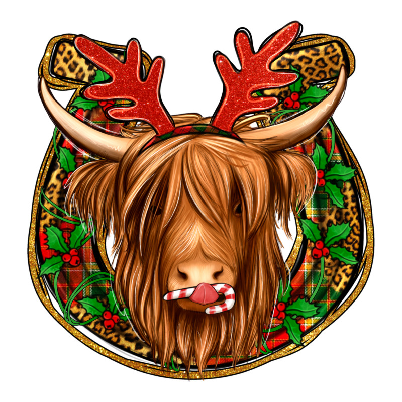 Christmas Highland Cow Mistletoe Christmas Premium Tee by Jasminsmagicworld | Teevron