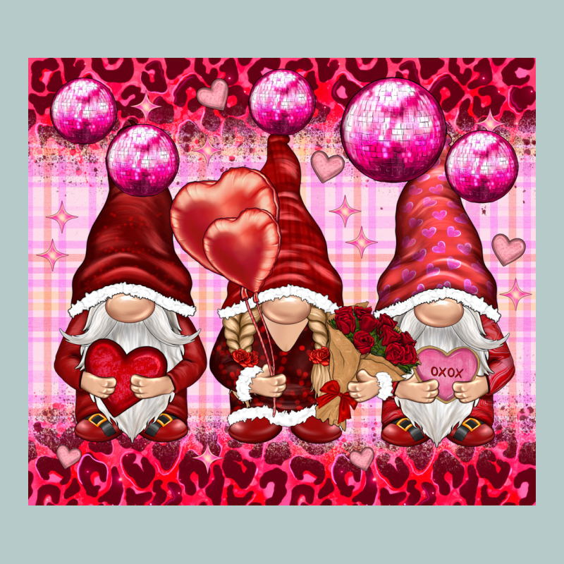 Valentines Gnomies With Leopard Heavy Core Tee by NancyCooperArtShop | Teevron