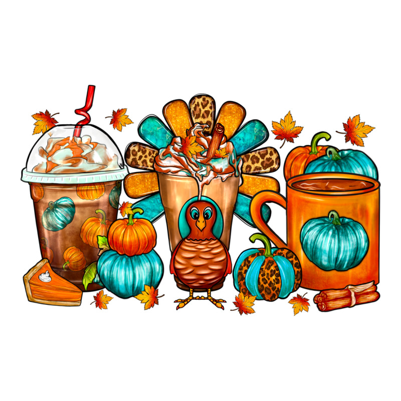 Thanksgiving Coffee Cups Heavyweight Hoodie by FaDigitalArtStudio | Teevron