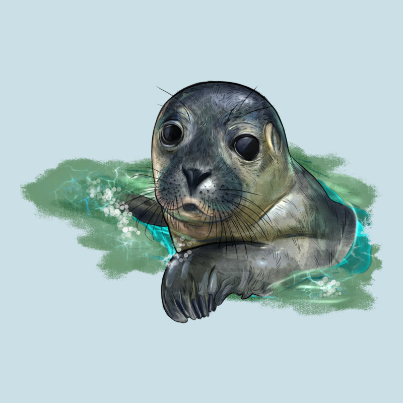 Sea Seal Face Illustrations Ladies Tee by LillyAllenDesigns | Teevron