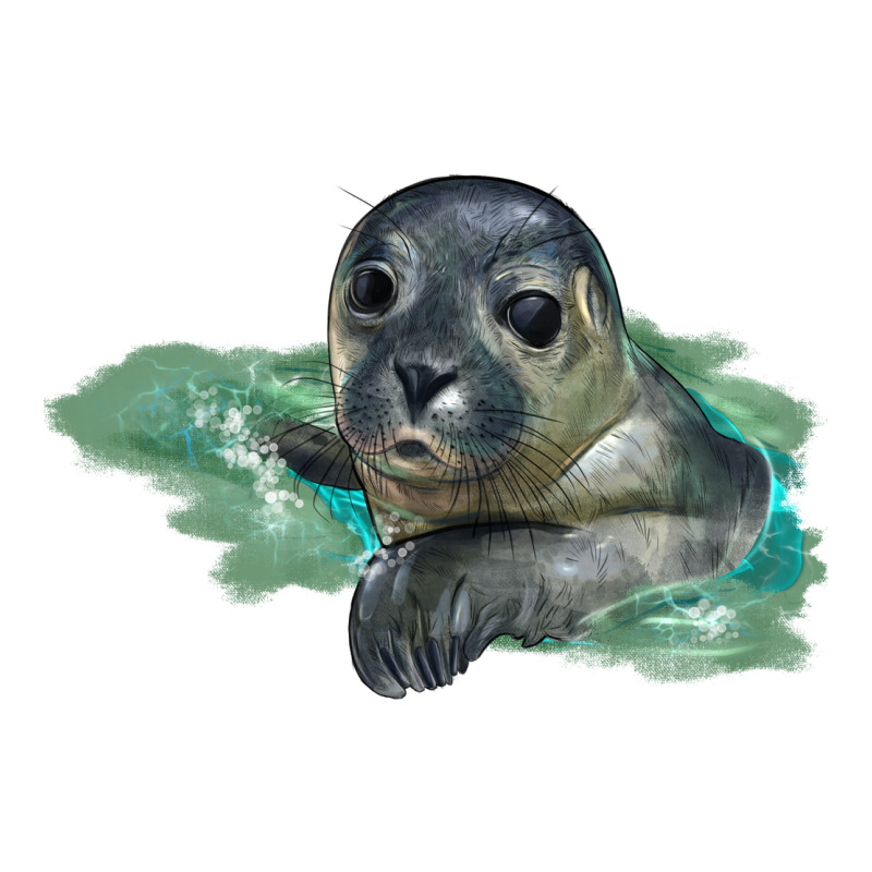 Sea Seal Face Illustrations Ladies Tee by LillyAllenDesigns | Teevron