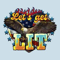 Lets Get Lit America Eagle Ladies Tee | Teevron
