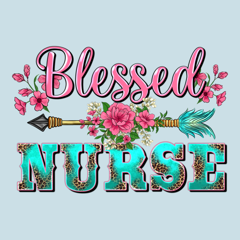 Western Blessed Nurse Pink Floral Arrow Ladies Tee by BarkalooDesign | Teevron