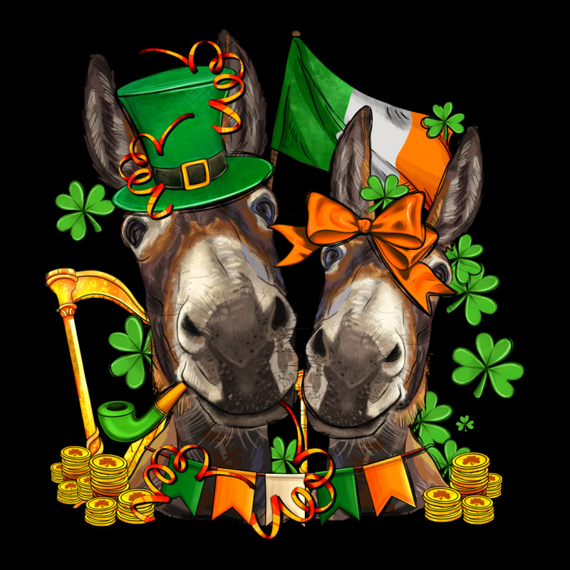 St Patricks Donkeys With  Shamrocks Heavy Core Tee by AdoDesignShop | Teevron